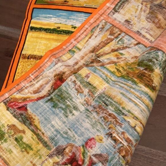 Vintage Australian outback Linen tea towel - Picture 11 of 12